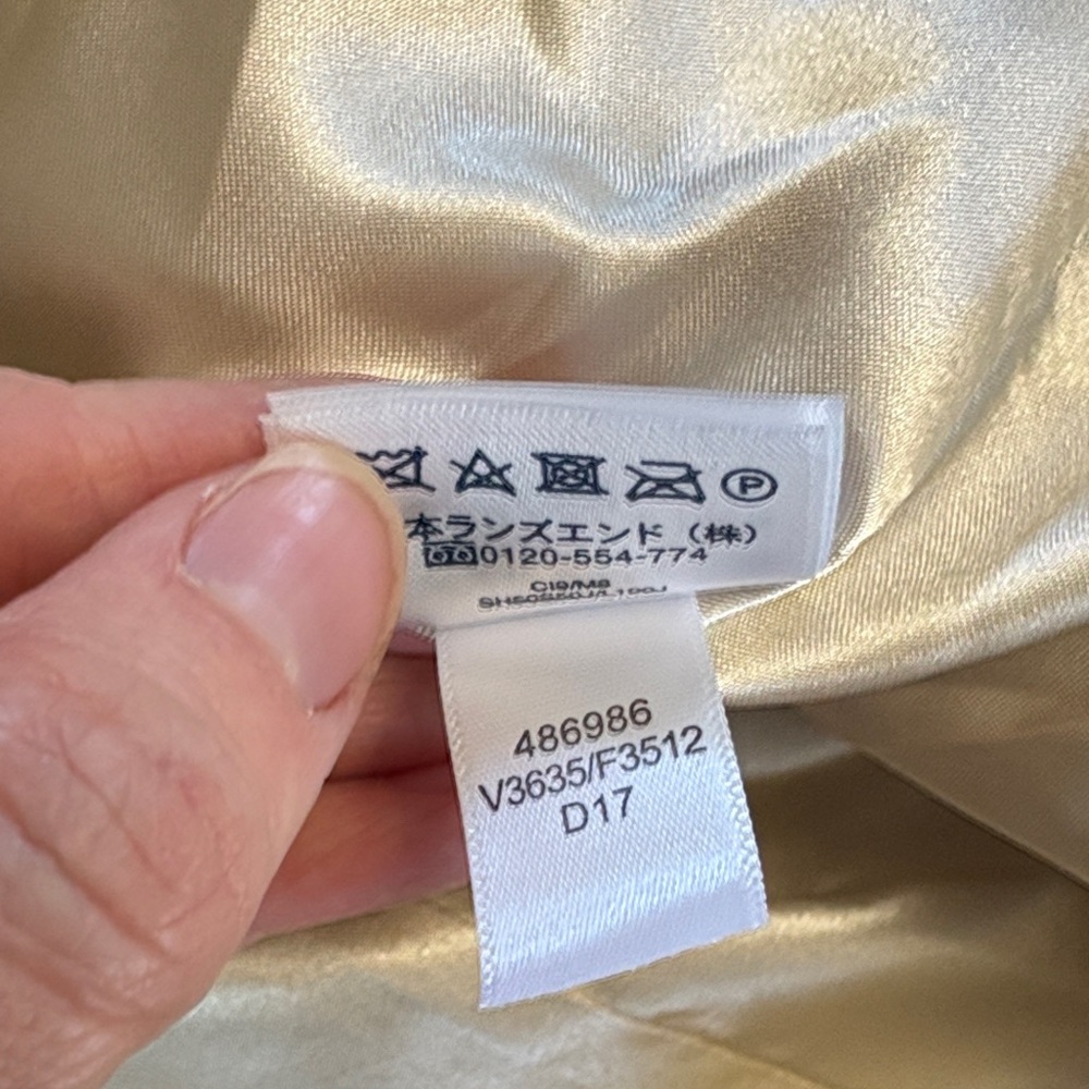NWOT Lands' End Women's Tan Double-Breasted Pea‎ Coat Wool Blend size 2X - Picture 6 of 6